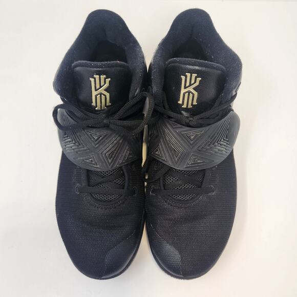Nike Kyrie Flytrap 3 Black Metallic Gold Basketball Shoes Men Size 10.5 Sneakers